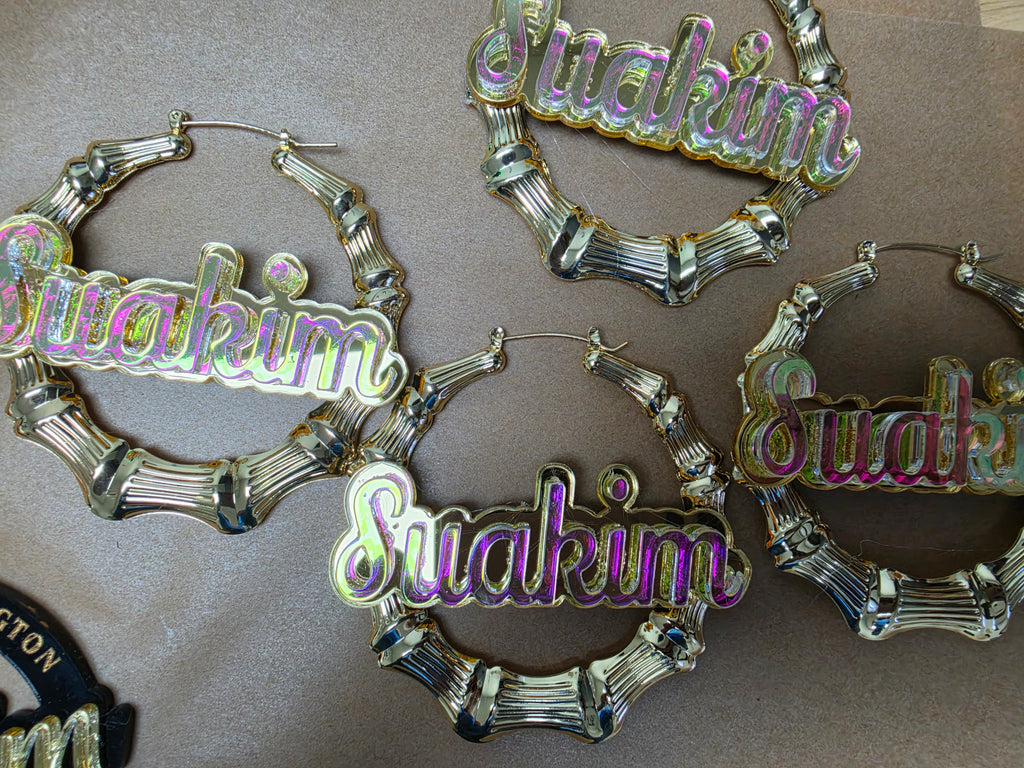 Name Bamboo Earrings