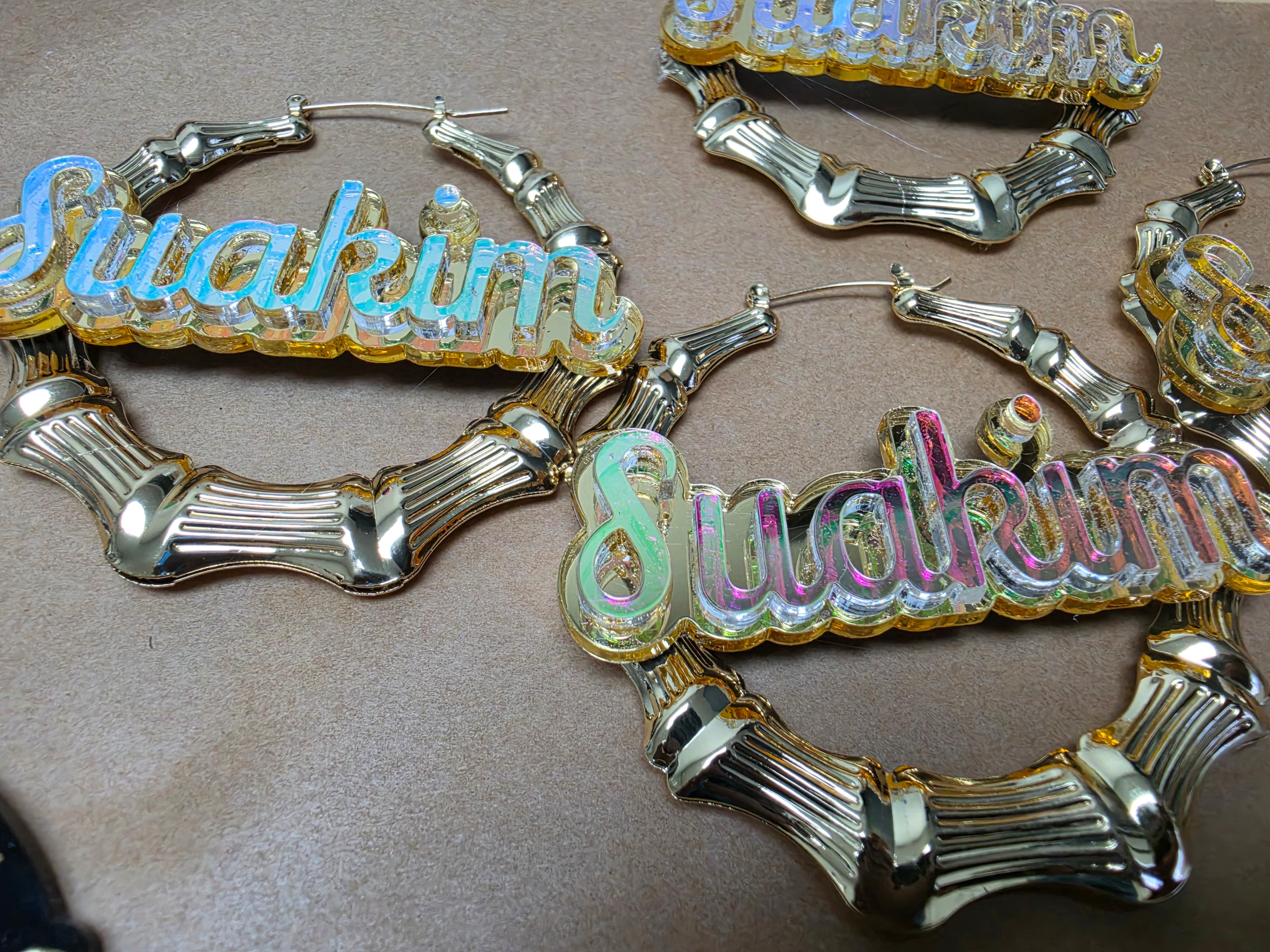 Name Bamboo Earrings